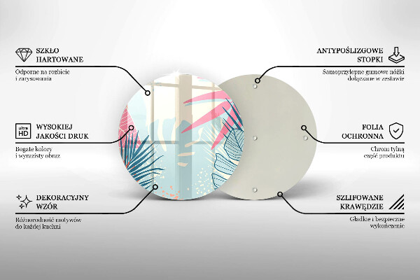 Protection plaque induction Feuilles pastel