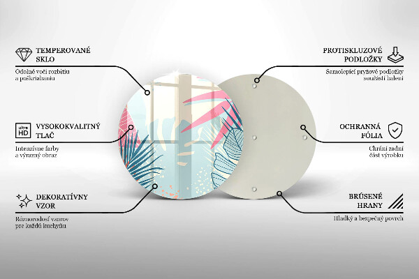 Protection plaque induction Feuilles pastel