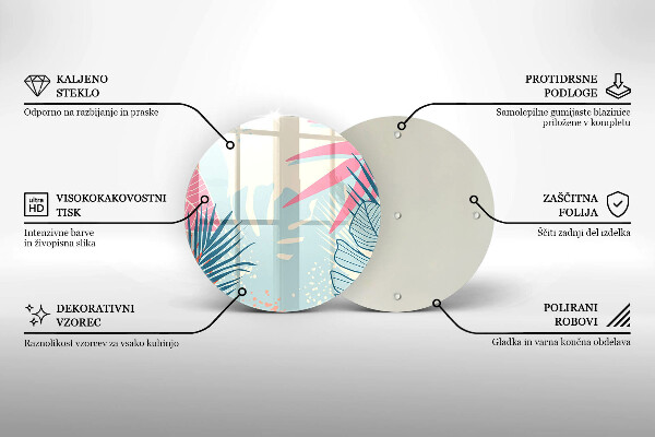 Protection plaque induction Feuilles pastel