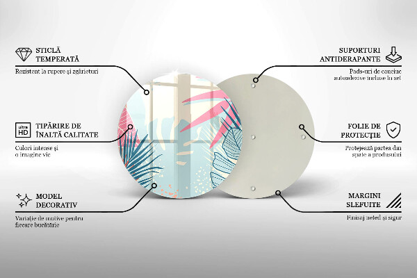 Protection plaque induction Feuilles pastel