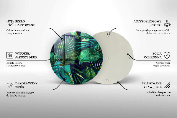 Protection plaque induction Illustration de feuilles de jungle