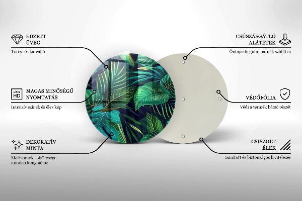 Protection plaque induction Illustration de feuilles de jungle