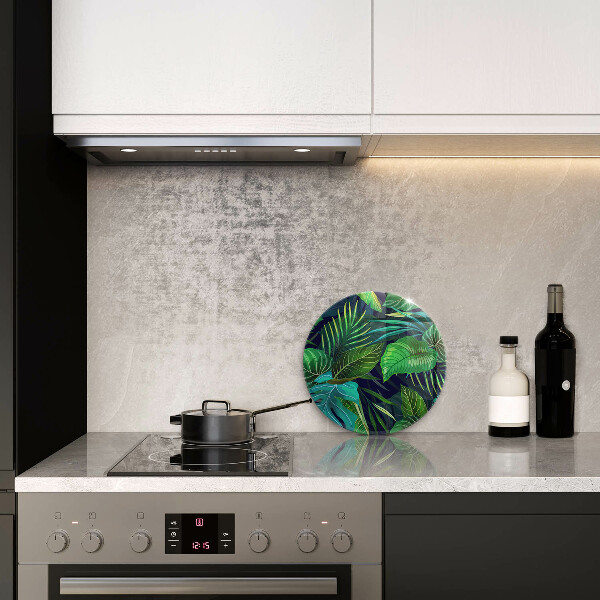 Protection plaque induction Illustration de feuilles de jungle