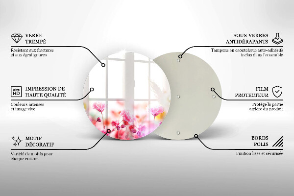 Protection plaque induction Prairie fleurie