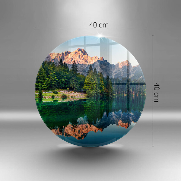 Protection plaque induction Forêt et lac de montagne