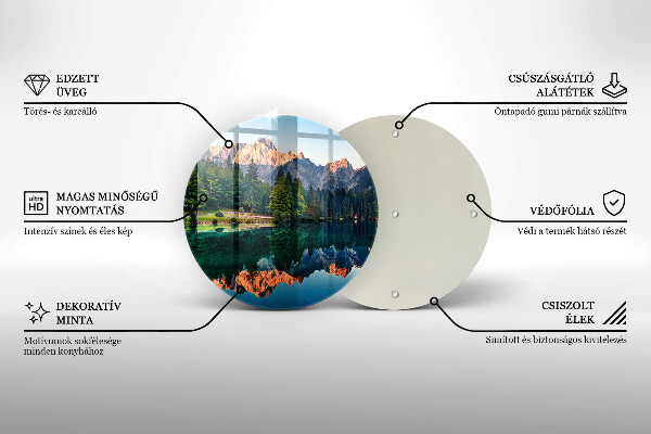 Protection plaque induction Forêt et lac de montagne