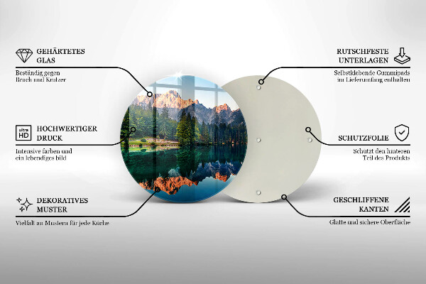 Protection plaque induction Forêt et lac de montagne