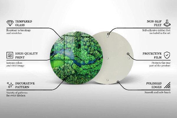 Protection plaque induction Forêt et rivière vues à vol d’oiseau