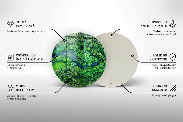Protection plaque induction Forêt et rivière vues à vol d’oiseau