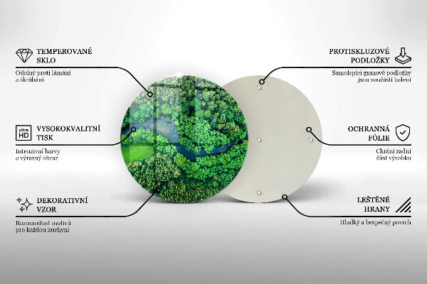 Protection plaque induction Forêt et rivière vues à vol d’oiseau