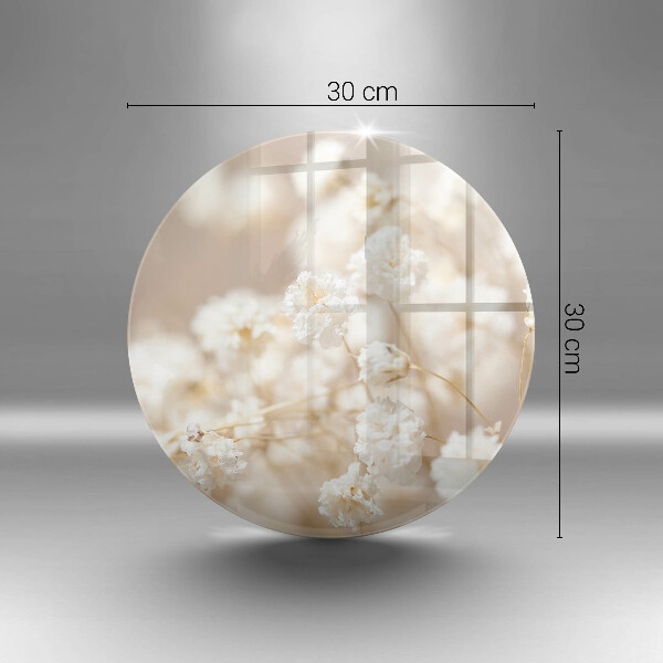 Protection plaque induction Fleurs blanches délicates