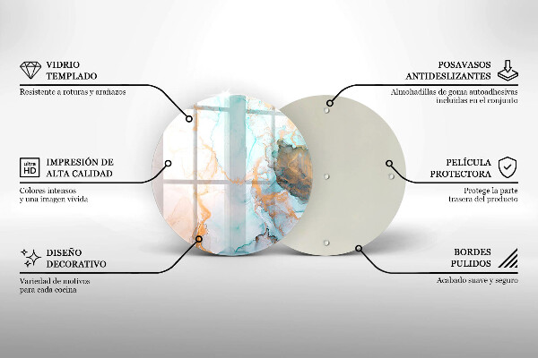 Protection plaque induction Abstraction de marbre