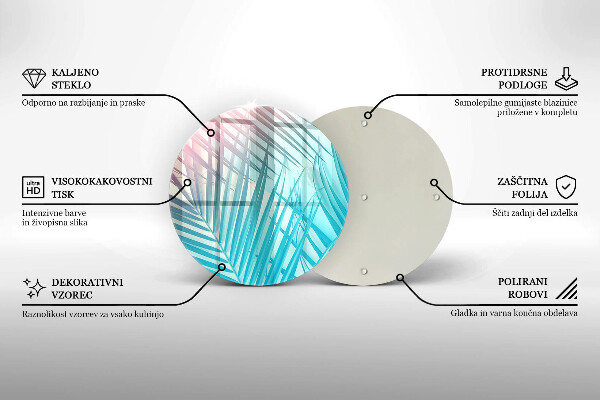 Protection plaque induction Feuilles pastel