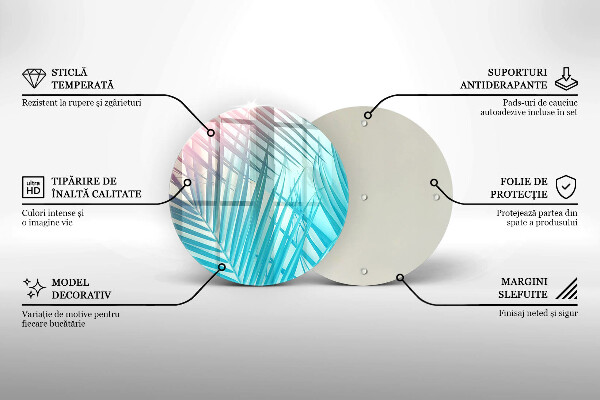 Protection plaque induction Feuilles pastel