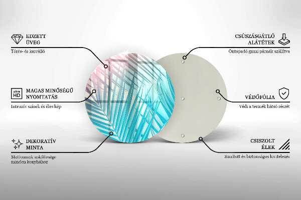 Protection plaque induction Feuilles pastel