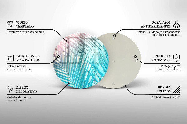 Protection plaque induction Feuilles pastel