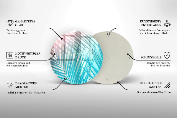 Protection plaque induction Feuilles pastel