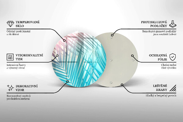 Protection plaque induction Feuilles pastel