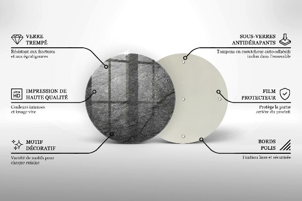 Protection plaque induction Texture de pierre