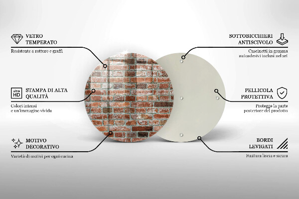 Protection plaque induction Vieux mur de briques