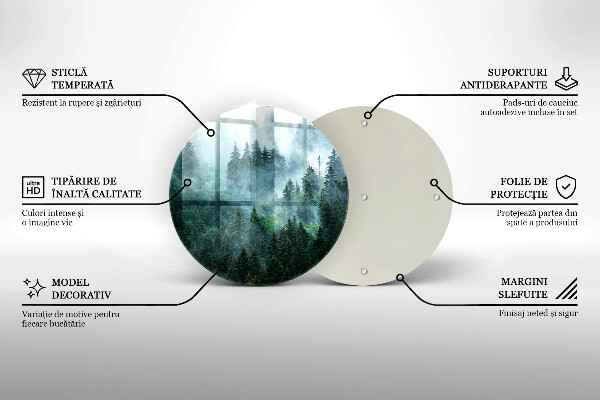 Protection plaque induction Forêt dans le brouillard