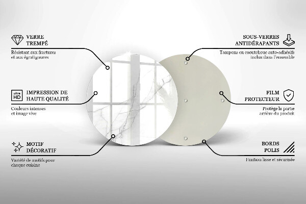 Protection plaque induction Marbre blanc délicat