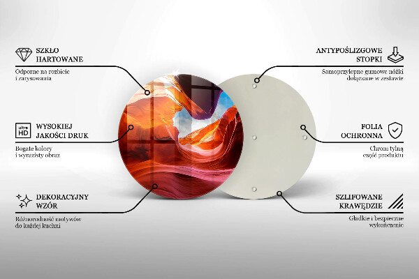 Protection plaque induction Paysage rocheux du canyon