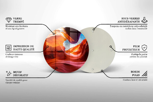 Protection plaque induction Paysage rocheux du canyon