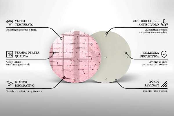 Protection plaque induction Mur de briques pastel