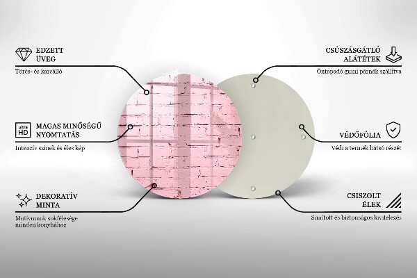 Protection plaque induction Mur de briques pastel