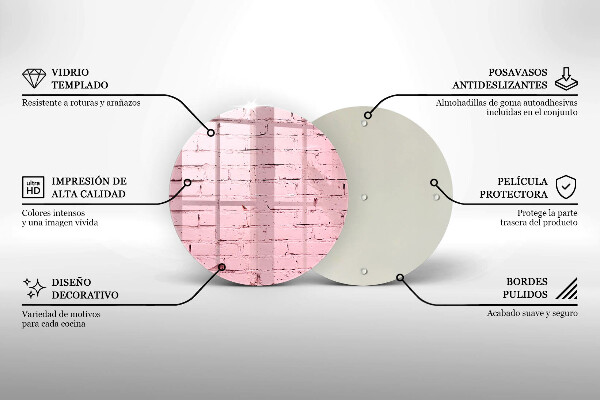 Protection plaque induction Mur de briques pastel