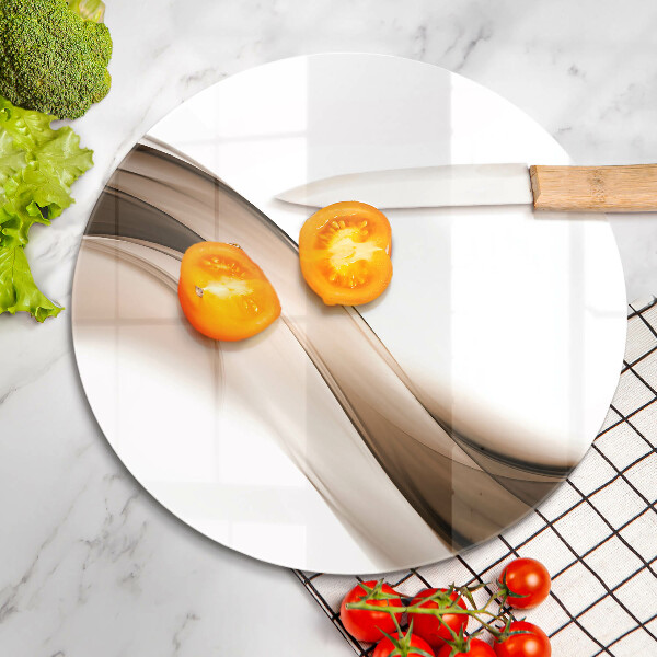 Protection plaque induction Lignes brunes abstraites