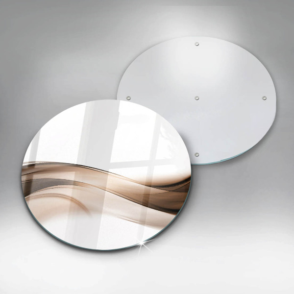 Protection plaque induction Lignes brunes abstraites