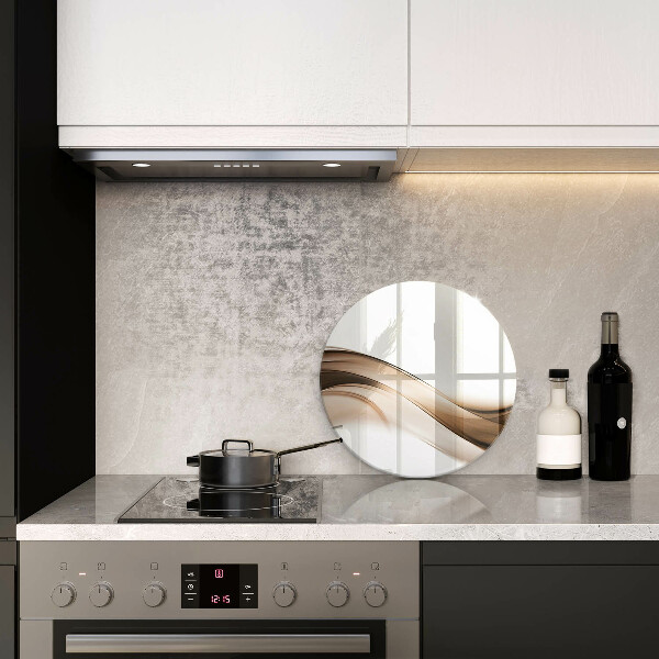 Protection plaque induction Lignes brunes abstraites