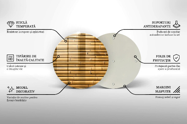 Protection plaque induction Bambou bohème nature