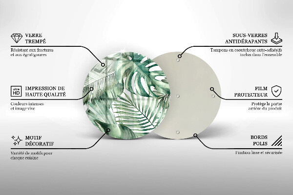 Protection plaque induction Feuilles peintes