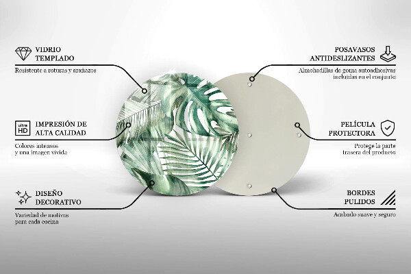 Protection plaque induction Feuilles peintes