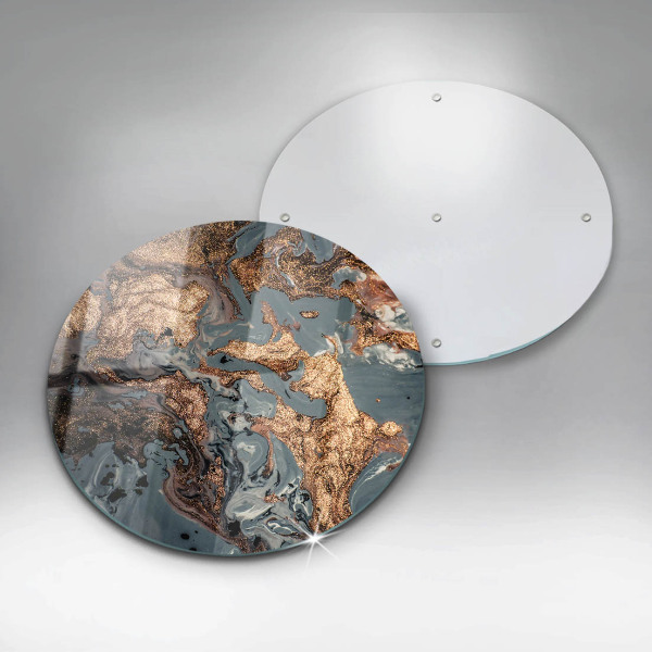 Protection plaque induction Rocher décoratif avec de l'or