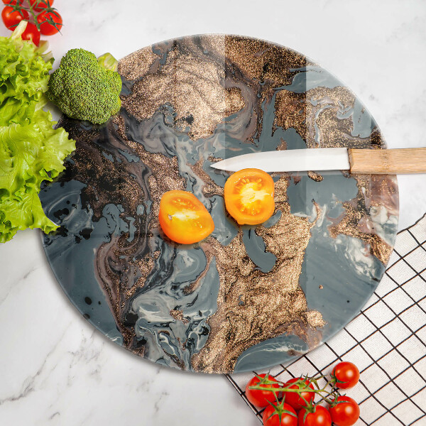 Protection plaque induction Rocher décoratif avec de l'or