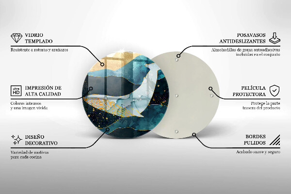 Protection plaque induction Abstraction des baleines