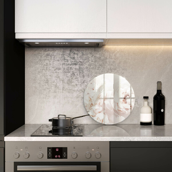 Protection plaque induction Pivoines pastel