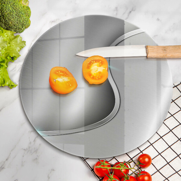 Protection plaque induction Métal argenté abstrait