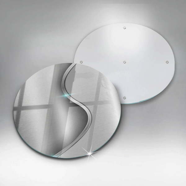 Protection plaque induction Métal argenté abstrait