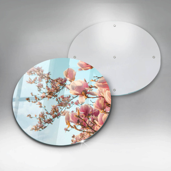 Protection plaque induction Arbre à fleurs roses