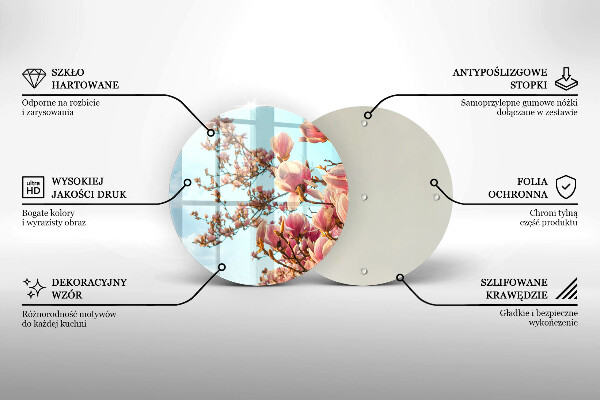 Protection plaque induction Arbre à fleurs roses