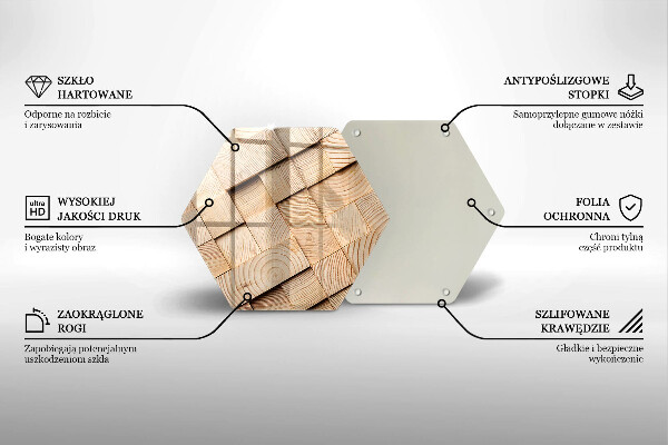 Protection plaque induction Carrés en bois