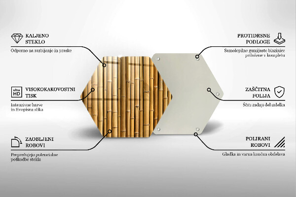 Cache plaque de cuisson Bambou bohème nature