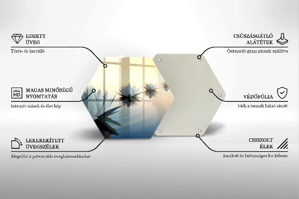 Cache plaque de cuisson Fleurs de lys sur l'eau