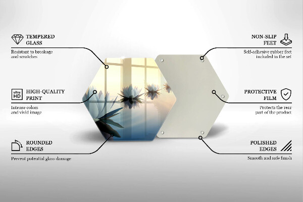 Cache plaque de cuisson Fleurs de lys sur l'eau