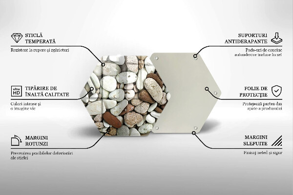 Cache plaque de cuisson Fond de petites pierres